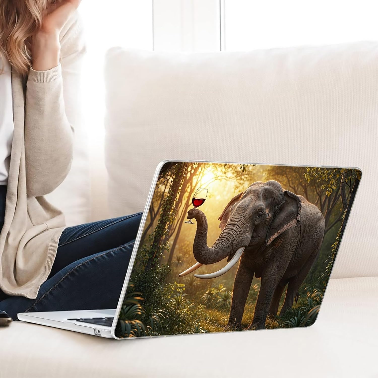 Compatible with MacBook Neo 13-inch, Hard Shell Case with Keyboard Cover and Screen Protector (A3404 A18 Pro chip, 2026 Release) - Elephants MC23203