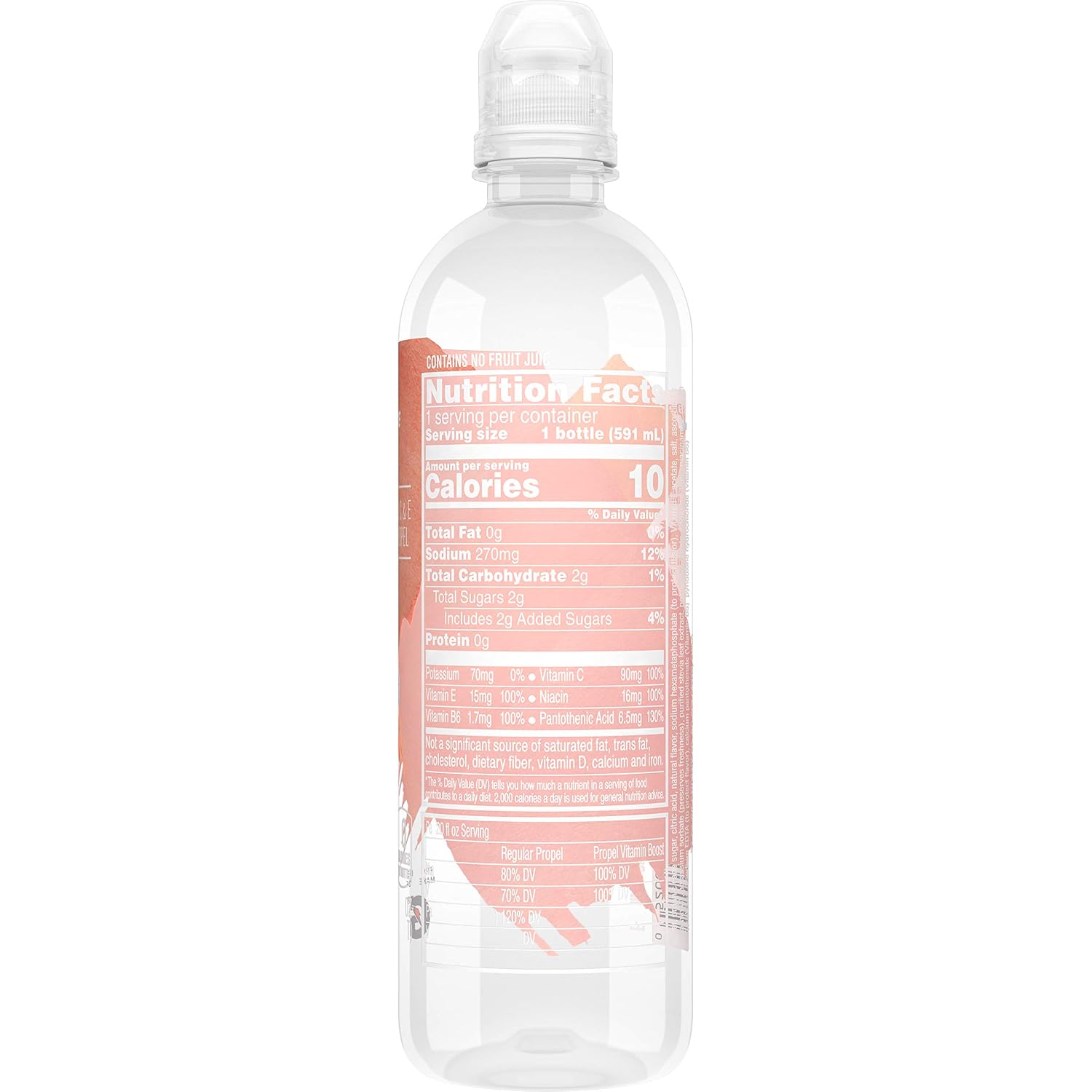 Propel Vitamin Boost, Peach Mango, 20 Fl Oz (Pack of 12)