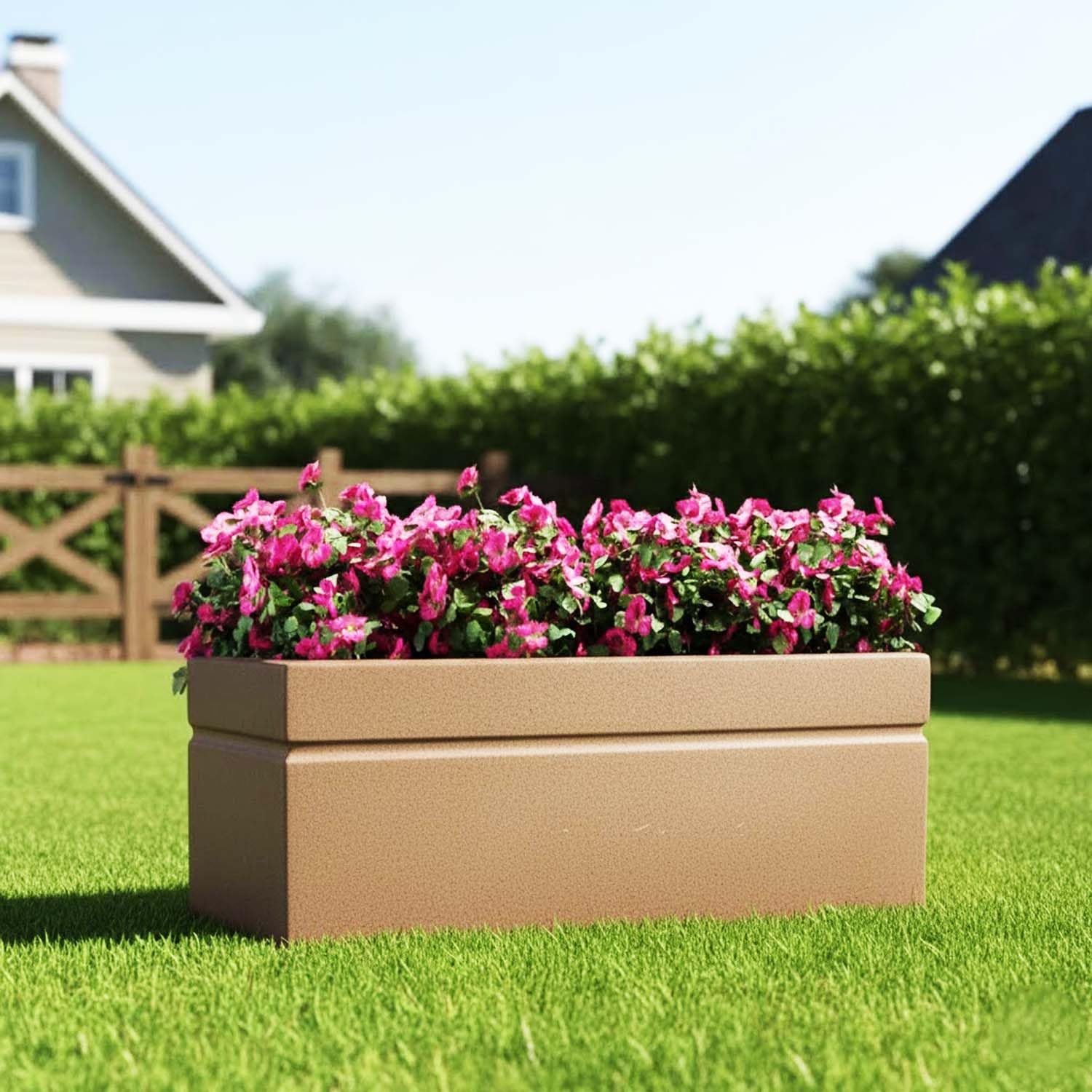 Go Hooked Rectangular Planter - Modern Stone Design -9