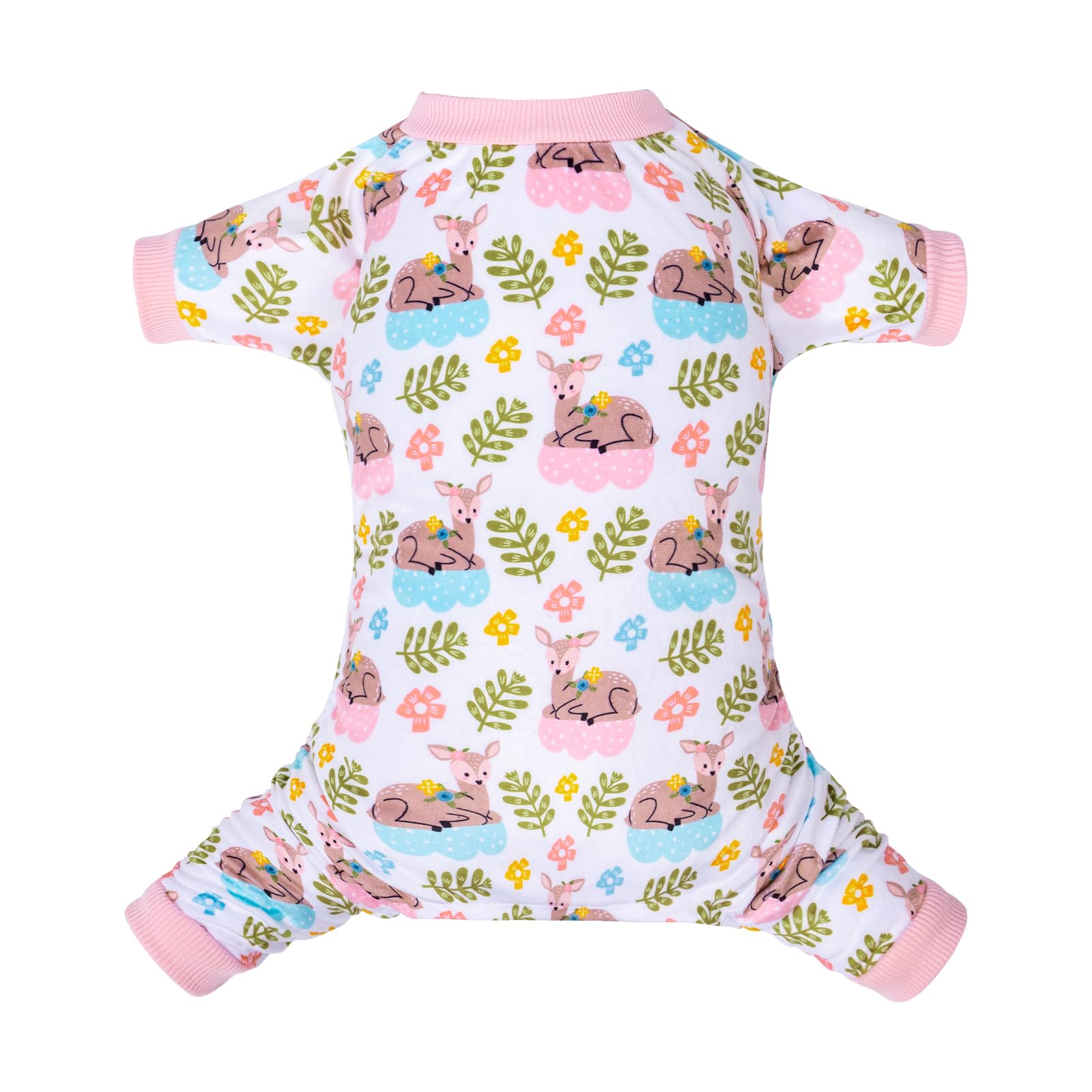 CuteBone Small Dogs Outfit Soft Puppy Onesies Pjs Dog Pajamas Pet Coat Cat Apparel Comfy Doggie Jumpsuit Bodysuit for All Seasons