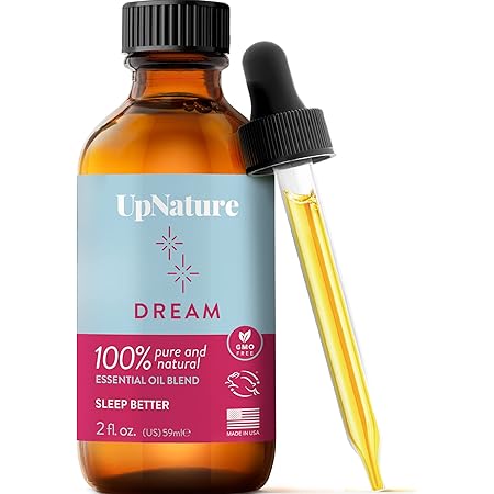 Dream Essential Oil 2 OZ – Sleep Peacefully, Soothing Scent, Calming, Serenity, Good Night Sleep - Therapeutic Grade, Undiluted, Non-GMO, Aromatherapy with Dropper