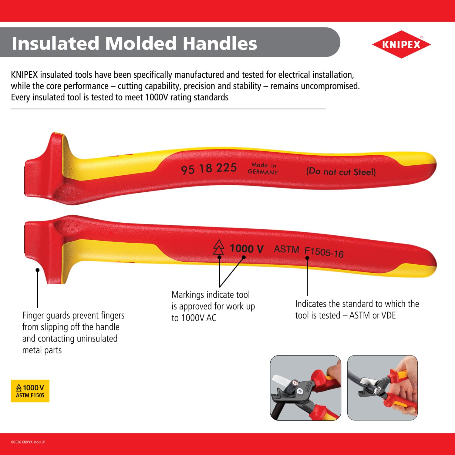 KNIPEX 2506160 Outil à main 16,5 cm