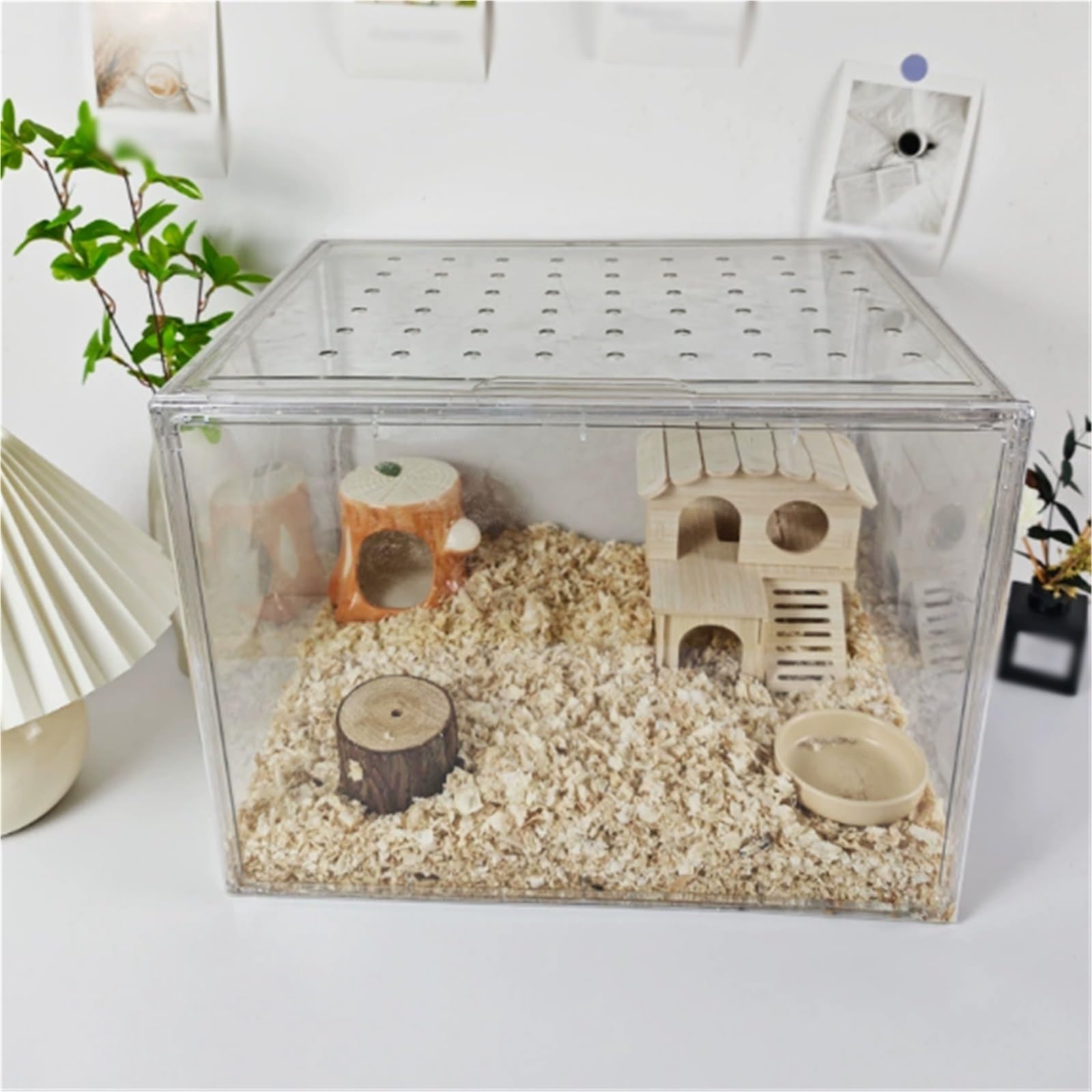 Cage à Hamsters Cage for Hamster en Acrylique entièrement Transparente et spacieuse