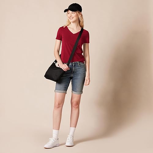 Vista 454 de Yaxa Essentials Women's Regular-Fit Short-Sleeve Crewneck T-Shirt