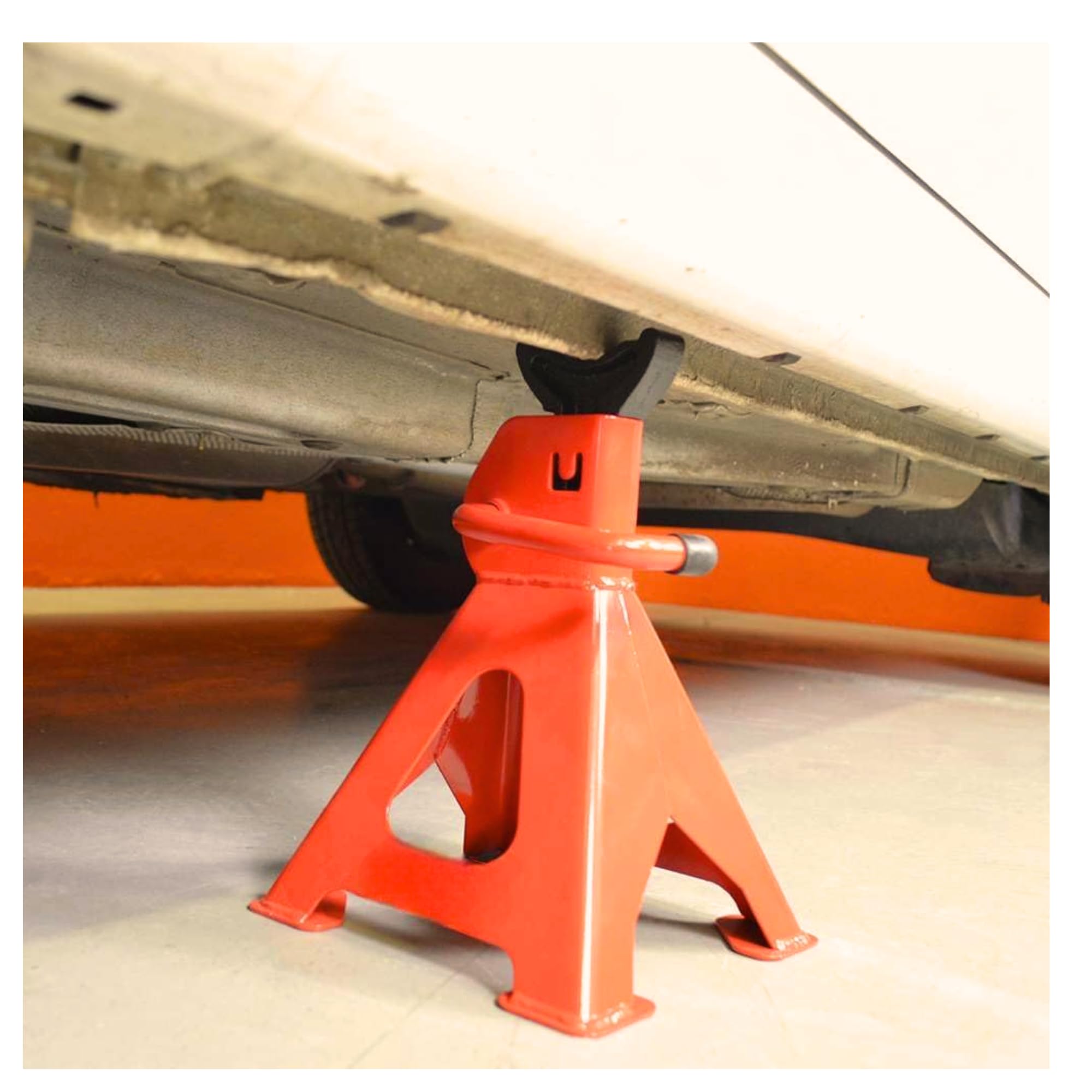 maryse Coppia Cavalletti Auto 3 Tonnellate – Supporti Regolabili in Acciaio Rinforzato con Blocco di Sicurezza – Altezza 285–425 mm – Ideali per Auto, SUV e Furgoni