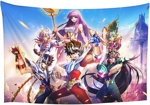 Miniatura 8 de STENUA Saint Seiya - Tapiz de anime 3D, estético, para colgar en la pared, duradero, para dormitorio, sala de estar, 40 x 60 pulgadas