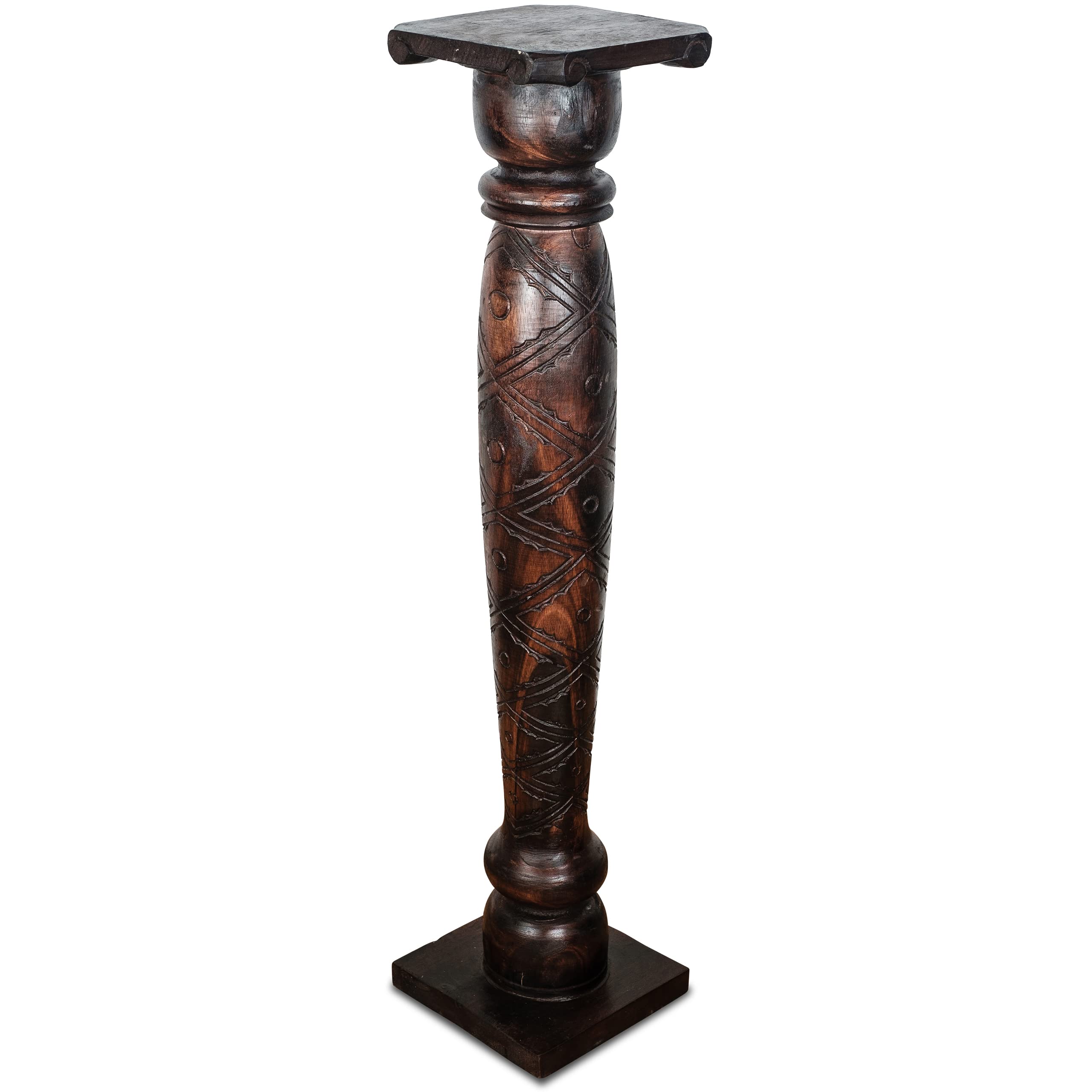 Colonne en bois de Bali sculptée main, une invitation au voyage