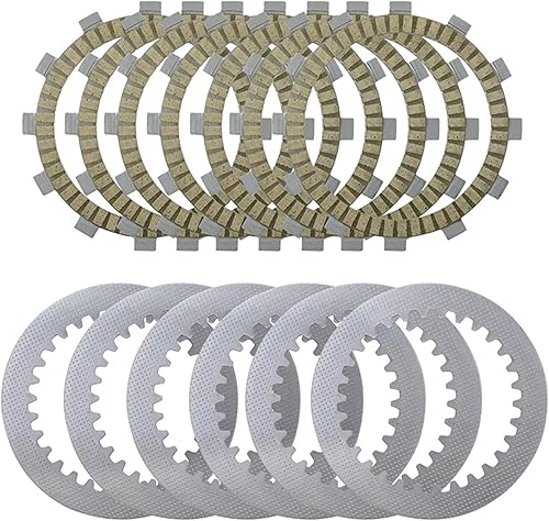 Juego de placas de fricción de embrague a base de papel de motocicleta y placa de acero compatible con Loncin LX300 Voge 300 LX