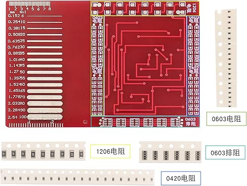 Miniatura 4 de Kit de práctica de soldadura, DIY SMD SMT Soldadura práctica práctica de soldadura Junta de entrenamiento de habilidades (soldadura-120 elementos)