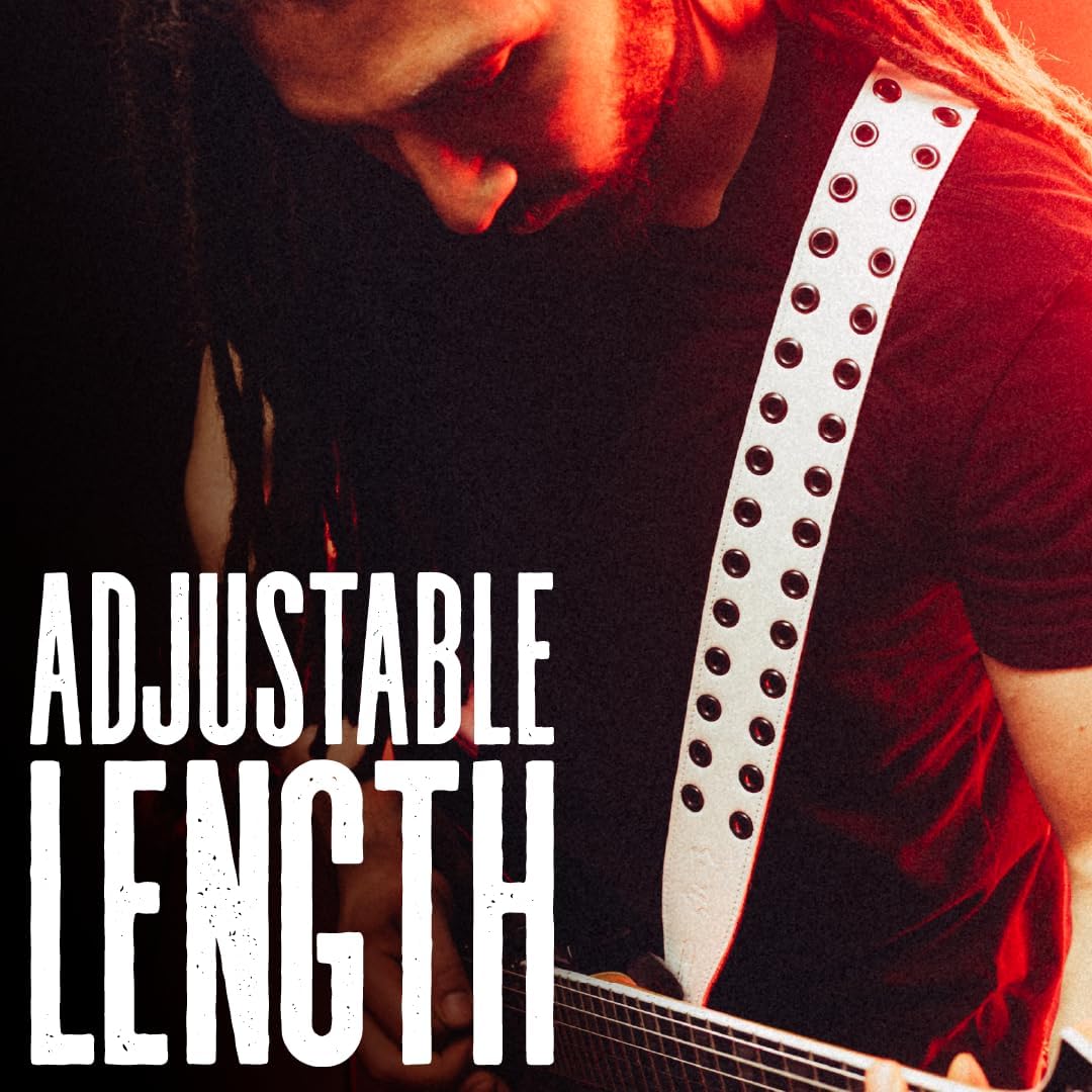 Levy's Leathers 2.5" Wide Rebel Leathers Series Genuine Leather Guitar Strap