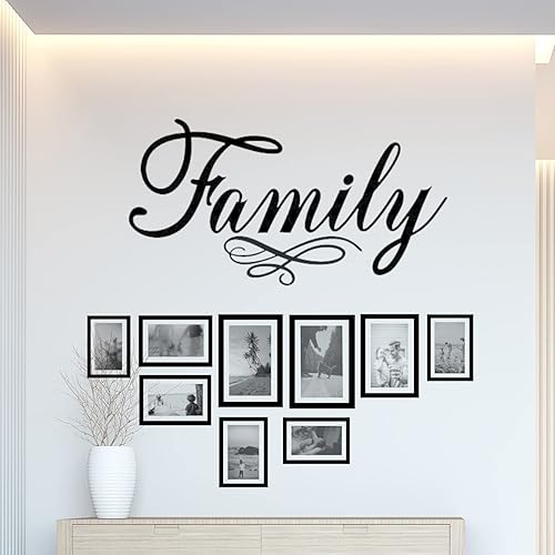 World of Wall Decal Calcomanías de pared familiares, citas, palabras, signos, calcomanías de vinilo para decoración de pared para sala de estar,