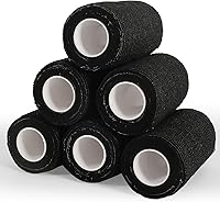 Vista 13 de 24 rollos de vendaje elástico autoadhesivo de 1 pulgada, vendaje cohesivo transpirable no tejido, envoltura veterinaria para perros, esguinces