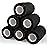 6 Rolls Elastic Self Adhesive Bandage Wrap 4 Inch, Breathable Non Woven Cohesive Bandage, Vet Wrap for Dogs, Ankle Sprains Swelling Medical First Aid Tape, Sports Athletic Tape Black