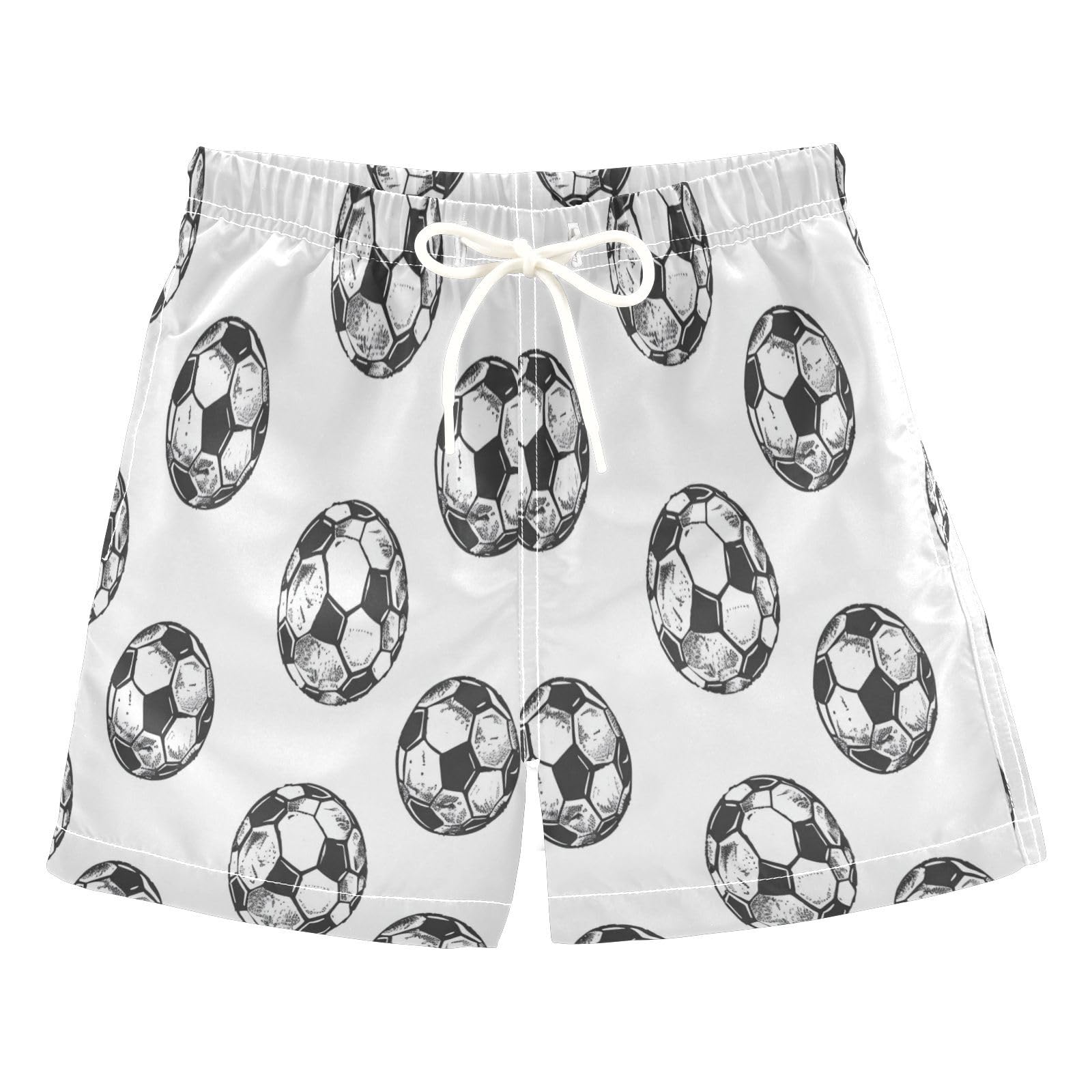 Boys Swim Trunks Toddler Swim Shorts Little Boys Swimwear Soccer Balls Bathing Suit Swimsuit Multi