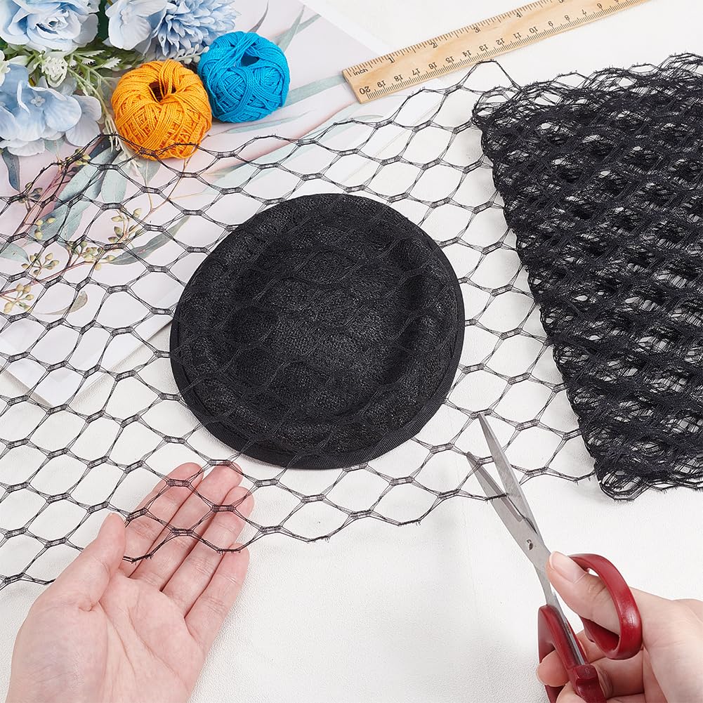 OLYCRAFT 1 m de tela de malla dorada de 240 ~ 250 mm de ancho, para novia, jaula de pájaros, malla para sombrero, para tocado de novia