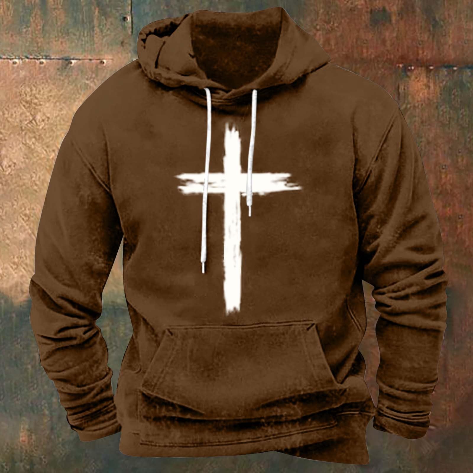 Chaqueta Verano Hombre Casual Hombres No Pero Conozco A Un Sudadera con Capucha Rockera (Brown, S) Camisa Manga Corta Ropa De para Boxeo Gym Sin Mangas Chandal Completo Sudaderas Mujer