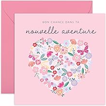 Félicitations pour votre nouveau travail - Carte de vœux motivante pour collègues ou amis - Bonne chance pour cette nouvelle aventure pro - Cadeau plein d’encouragements avec autocollants