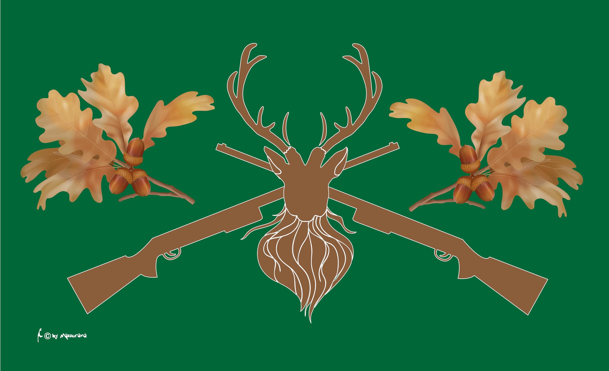 Pavillon tête de cerf 120x80 cm : drapeau de bateau haute visibilité résistant aux vents marins