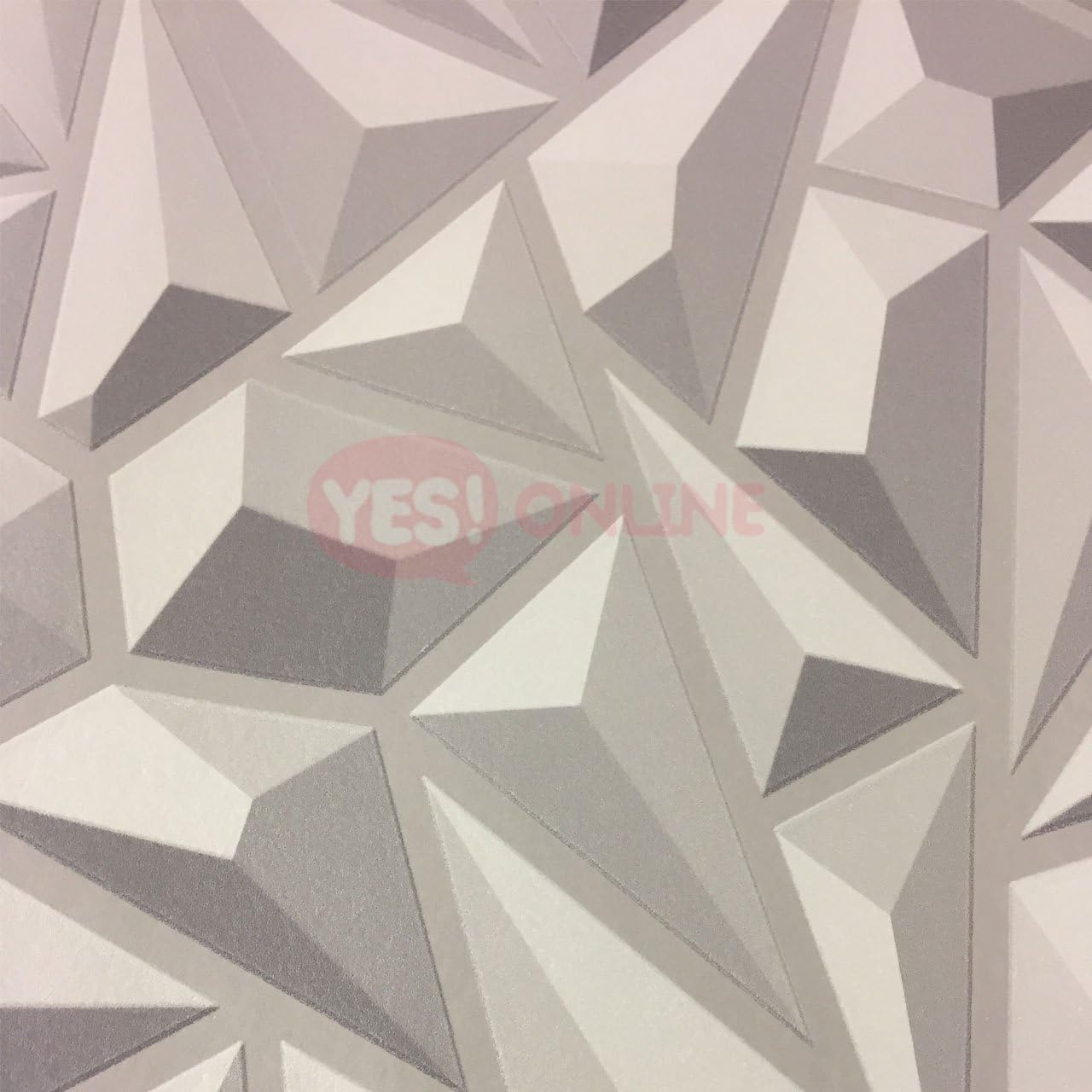 3D Effect Grey Geometric Wallpaper Textured Luxury Vinyl Modern Feature Erismann