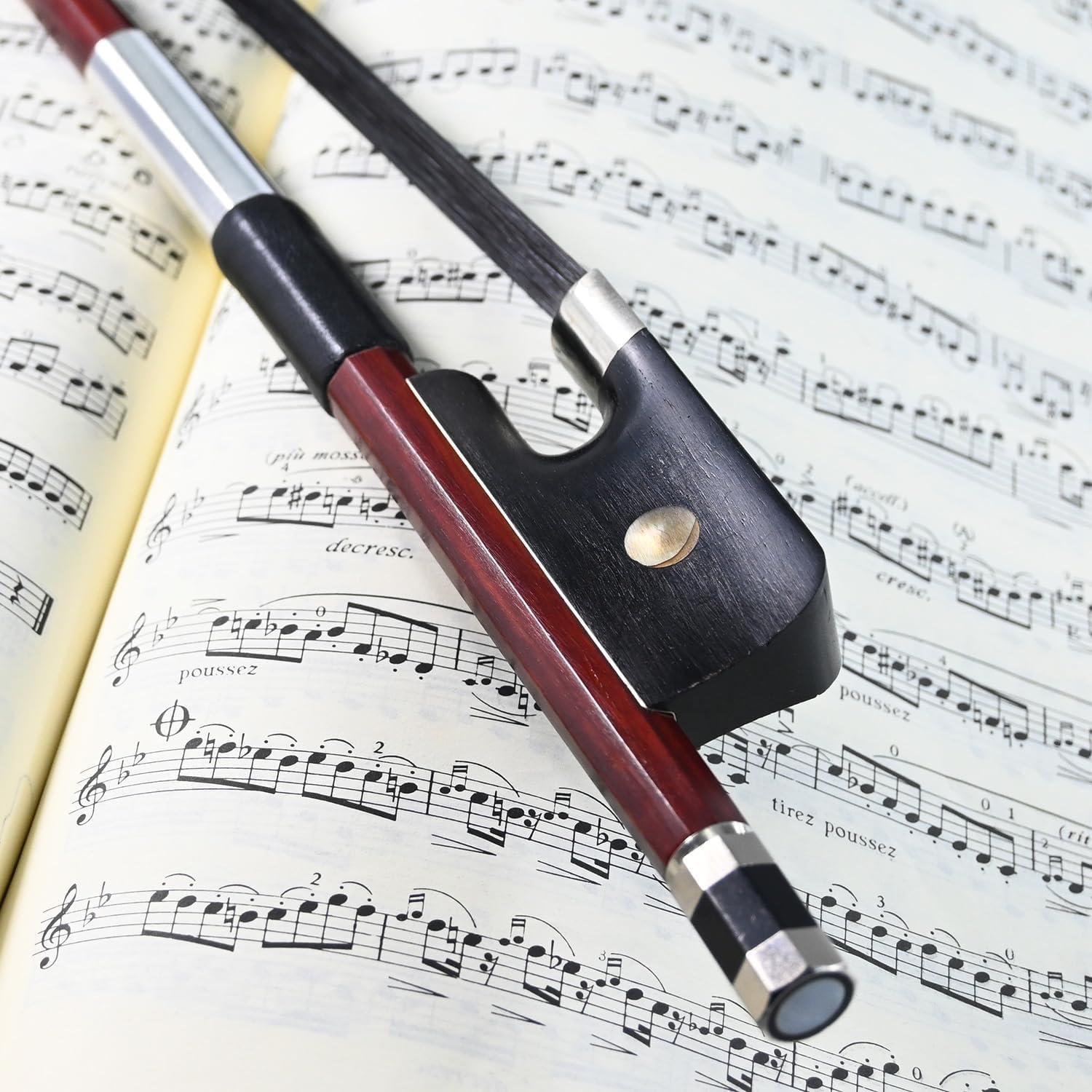Brazilwood French Style Double Bass Bow 1/2 Size Well-handmade Deep and Powerful Sound