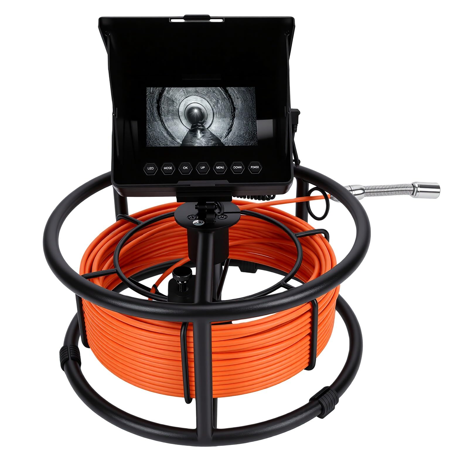LICAEVEY Cámara de Inspección de Alcantarillado, Cámara de Inspección de Tuberías con Pantalla de 4,3 Pulgadas con Batería de 8500 MAh IP68 1000TVL, de Drenaje para Fontanería de Tuberías de Agua