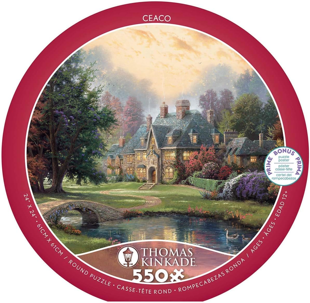 Ceaco Puzzle Thomas Kinkade - Lakeside Manor 550Pcs New 2414-2