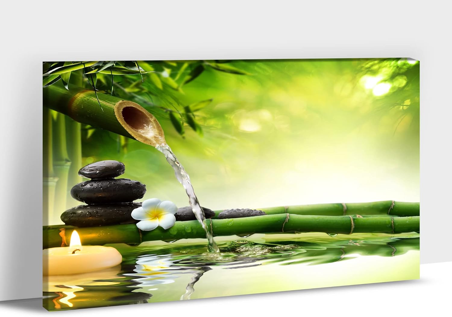 Spa Zen Elements Canvas Wall Art, Stones Orchids Bamboo