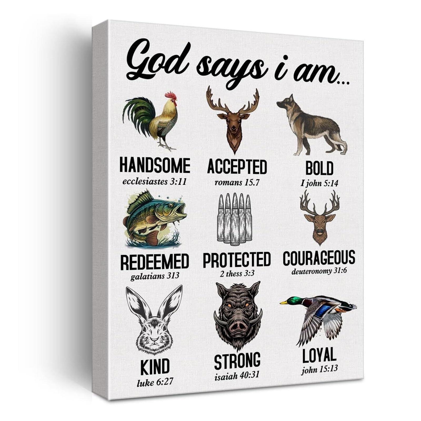LLBOGRGGN Hunting Prayer & Blessings Wall-Art - Outdoor Faith Inspired Print for Cabin, RV or Home Office - Gift for Hunter, Outdoorsman(Unframed,08x12inch(20x30cm))