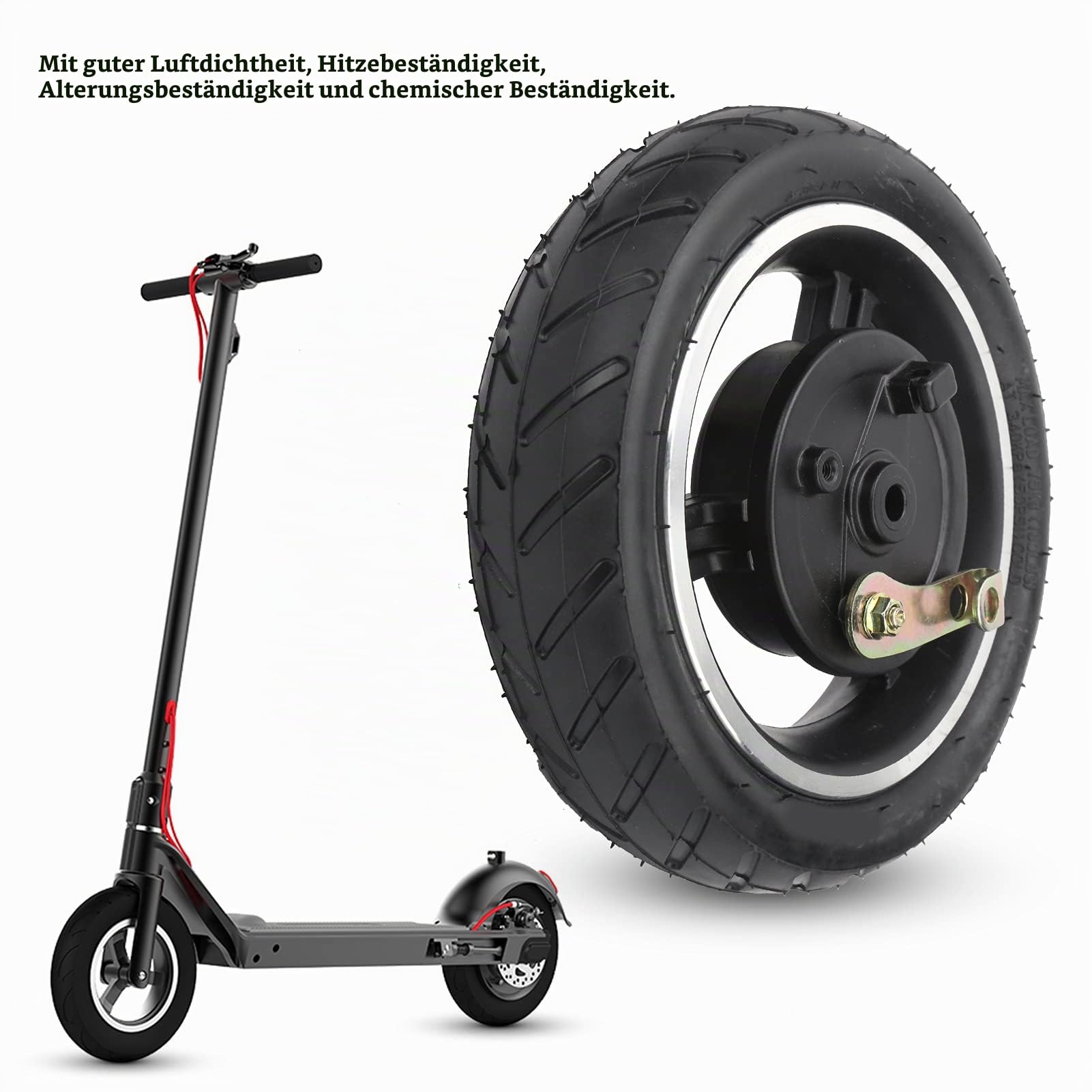 E Scooter Reifen, Elektroroller Vorder Hinterrad, Schlauch mit Trommelbremse, 8,5 Zoll Ersatzr?der Zubeh?r f¨¹r Elektroroller