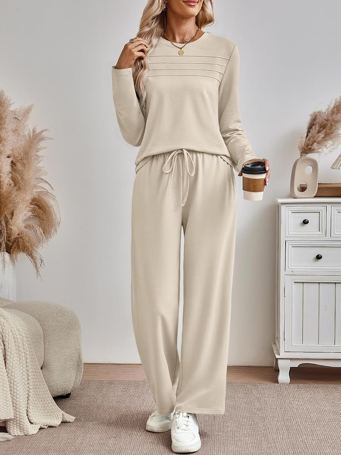AUTOMET Sweatsuits Women 2 Piece Outfit Fall Airport Lounge Sweat Sets With Wide Leg Pants Track Fashion Suits 2026 - Image 2