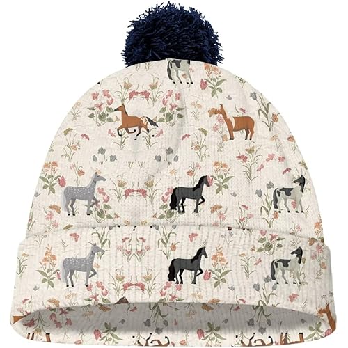 Kids Beanie Winter Pompom Soft Knitted Hat High Elasticity Caps for Girls Boys