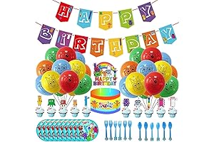 Vibrant Number Birthday Party Decorations
