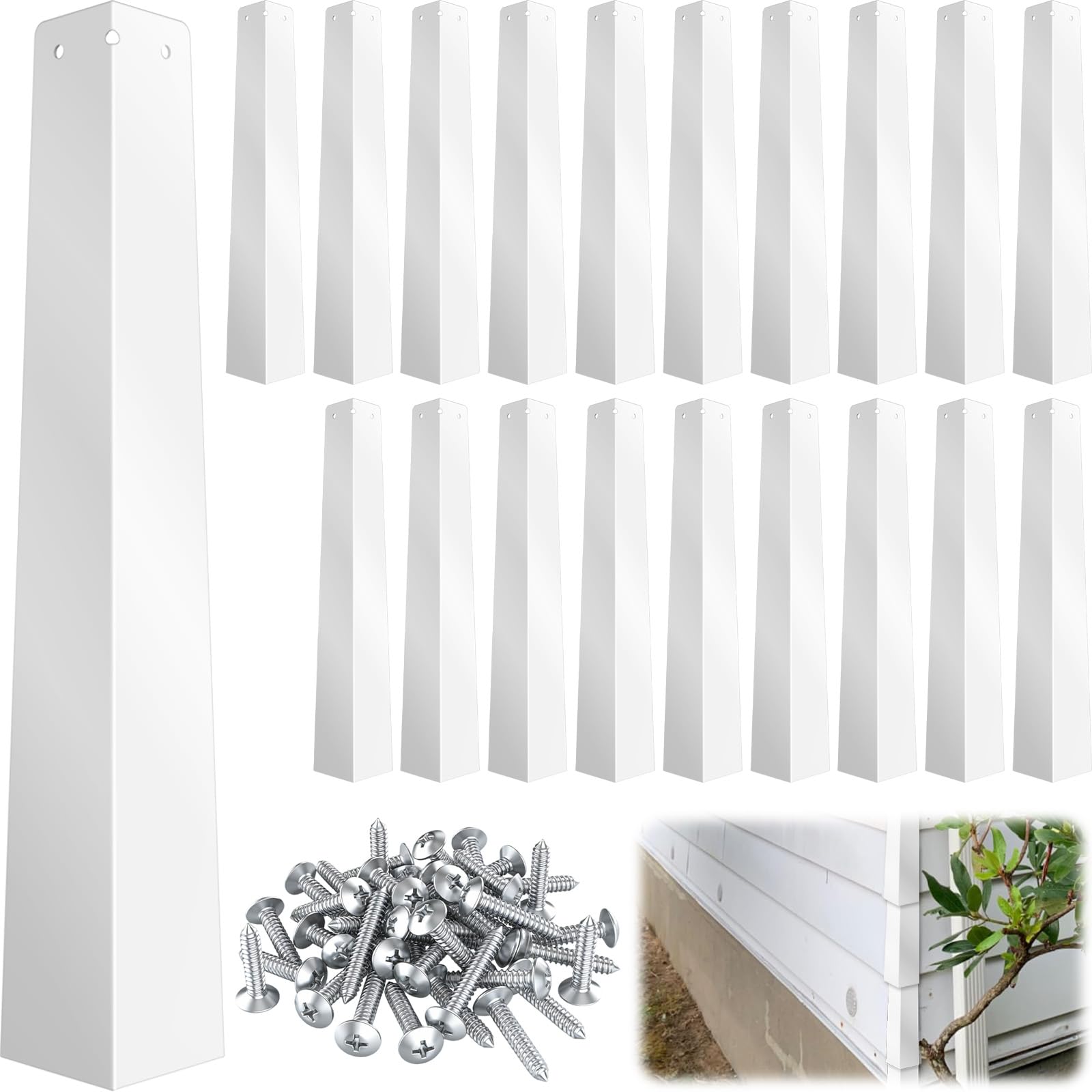 Photo 1 of ForoGore Aluminum Siding Corner Trim, White