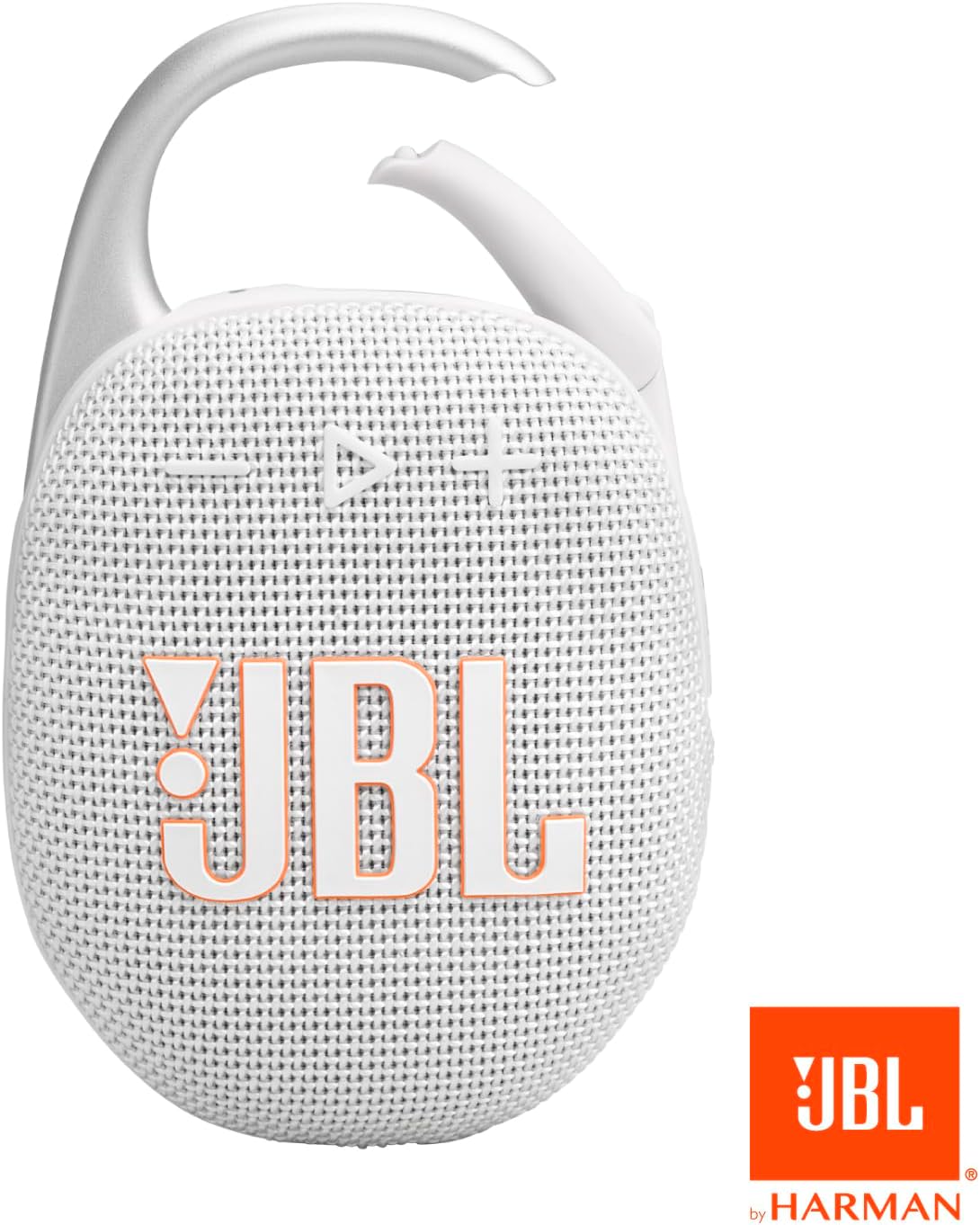 JBL Clip 5 - Ultra-Portable, Waterproof & Dustproof Bluetooth Speaker, Big JBL Pro Sound with Punchy bass, Integrated Carabiner, Up to 12 Hours of Play, Made in Part with Recycled Materials (White) - Image 6