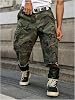Pantalones cortos de carga camuflados para hombre, shorts vaqueros con bolsillo de solapa 7