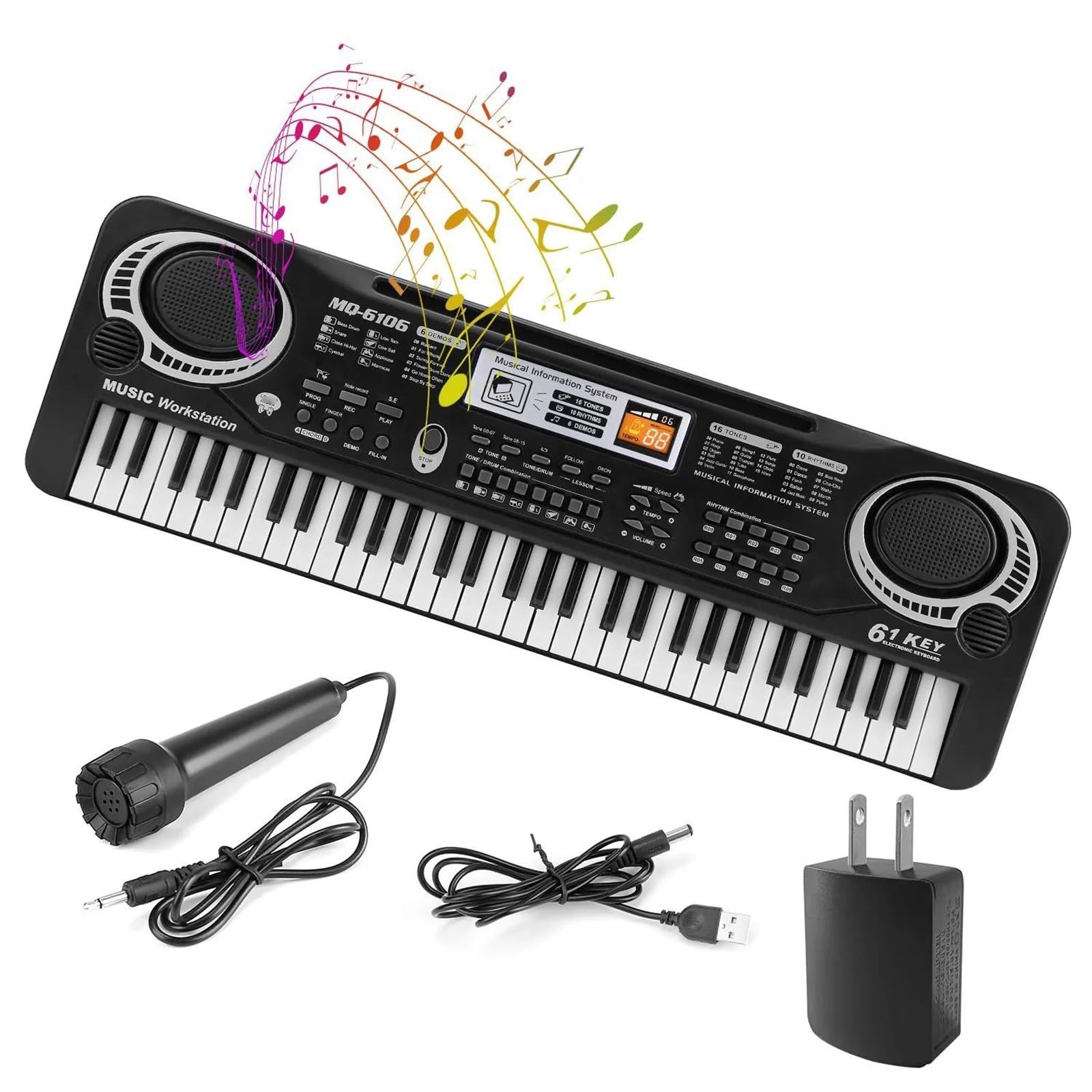 61 Klawiszowa Klawiatura Cyfrowa Elektroniczny Fortepian Instrument Muzyczny