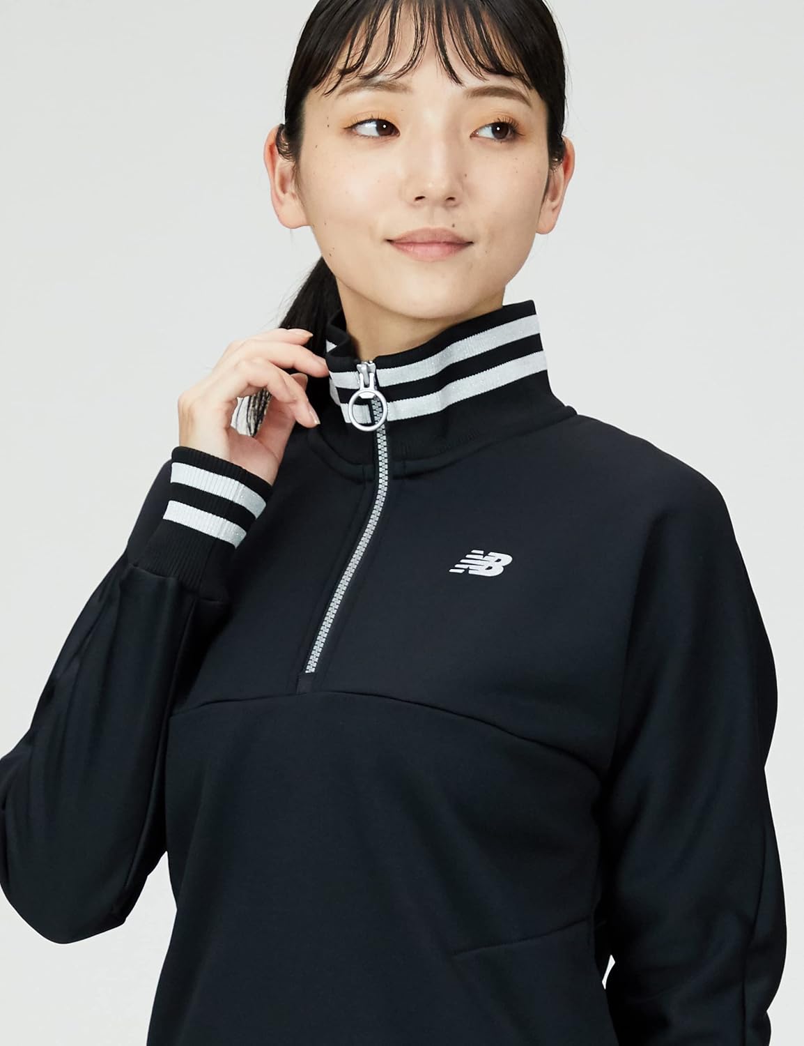 保形性 ストレッチ スウェット ハーフジップ ワンピース (WOMENS