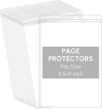 Sinload 20 Pcs Heavy Duty Sheet Protectors 8.5 x 11 Inch Job Ticket Holder Waterproof Resealable Zip Page Wall Sign Holder Clear Dry Erase Document Sleeve Magazine Protector Vertical13.2 x 8.75 Inch