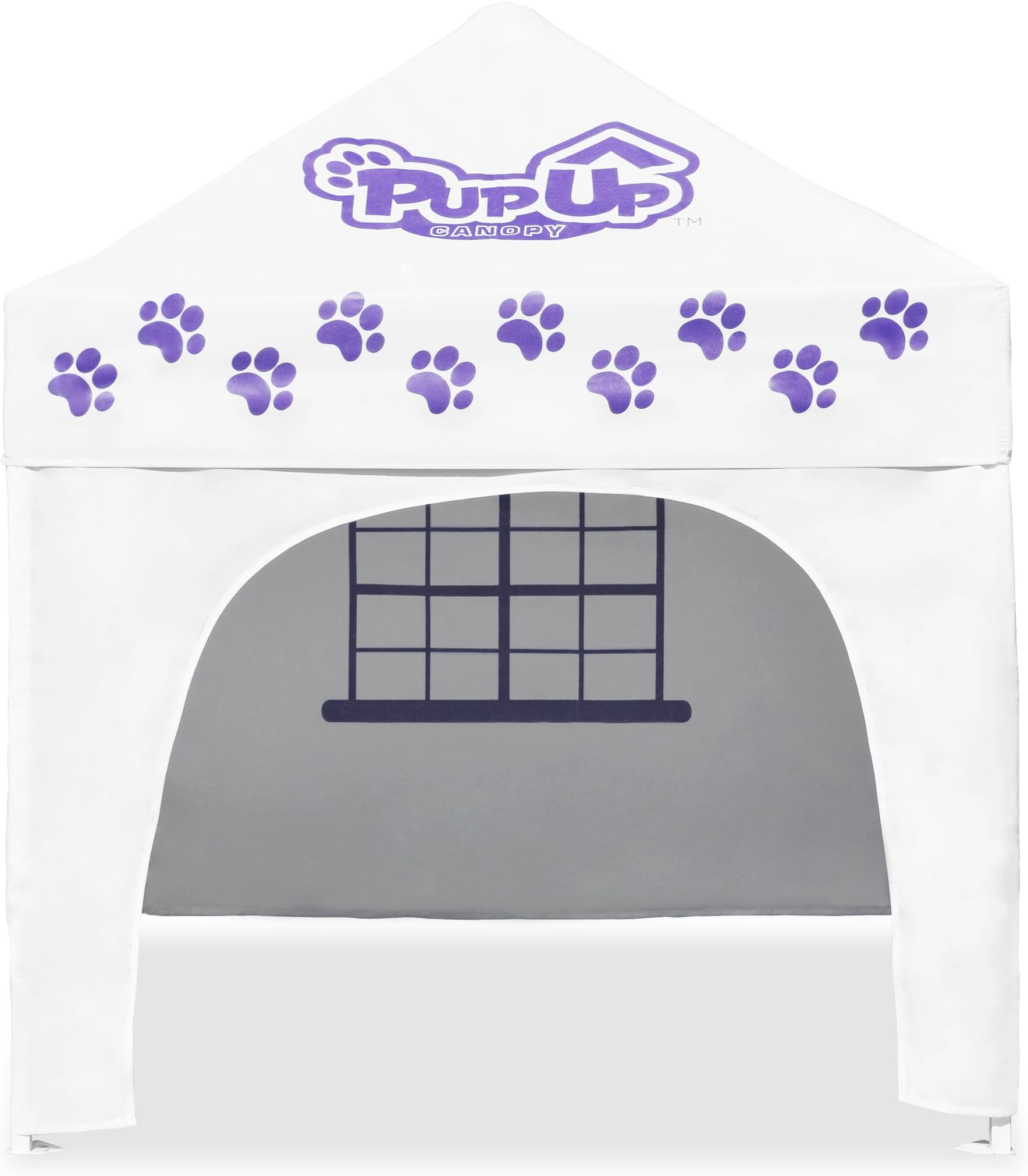 Caravan Global PUP03010 PupUp Canopy Dog House, Large, White/Purple