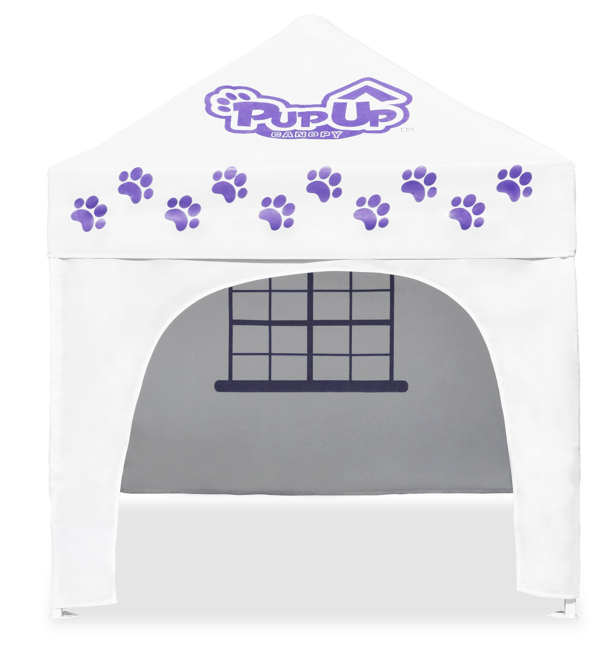 Caravan Global PUP03010 PupUp Canopy Dog House, Large, White/Purple