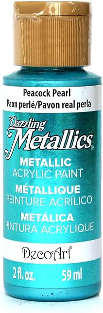 DecoArt Acrylic Paint for Arts and Crafts, Peacock Pearl, 59 ml (Pack of 1)
