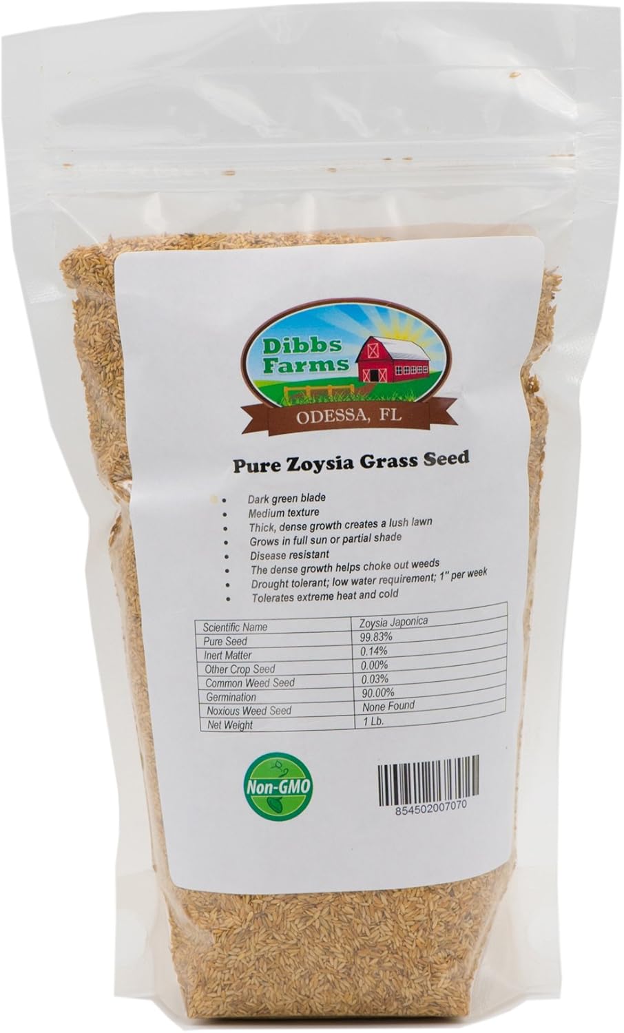 Dibbs Farms Pure Zoysia Grass Seeds - 1 Lb.