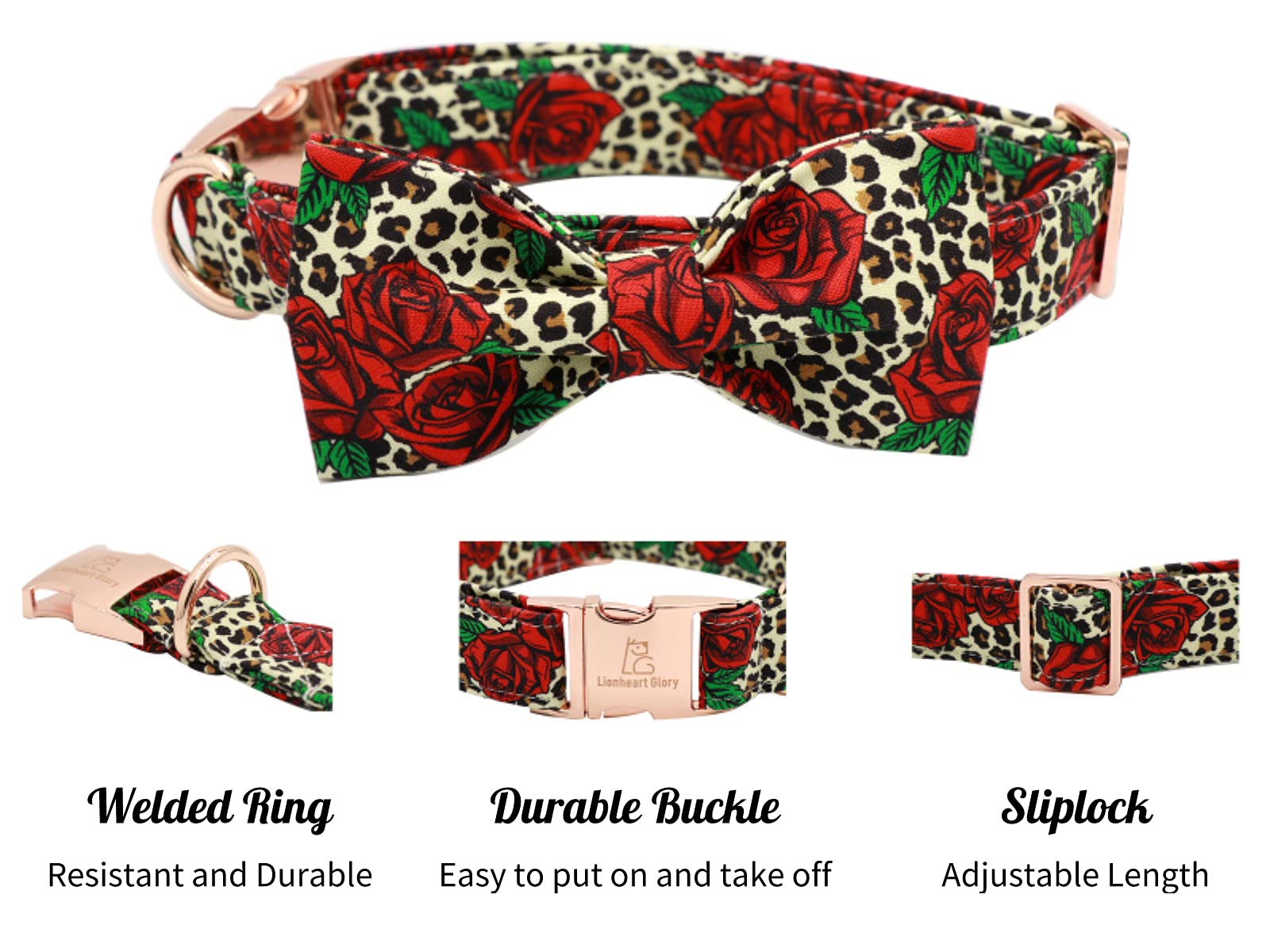 Bow Tie Collar For Dogs And Leash Set Supreme Dog Garage