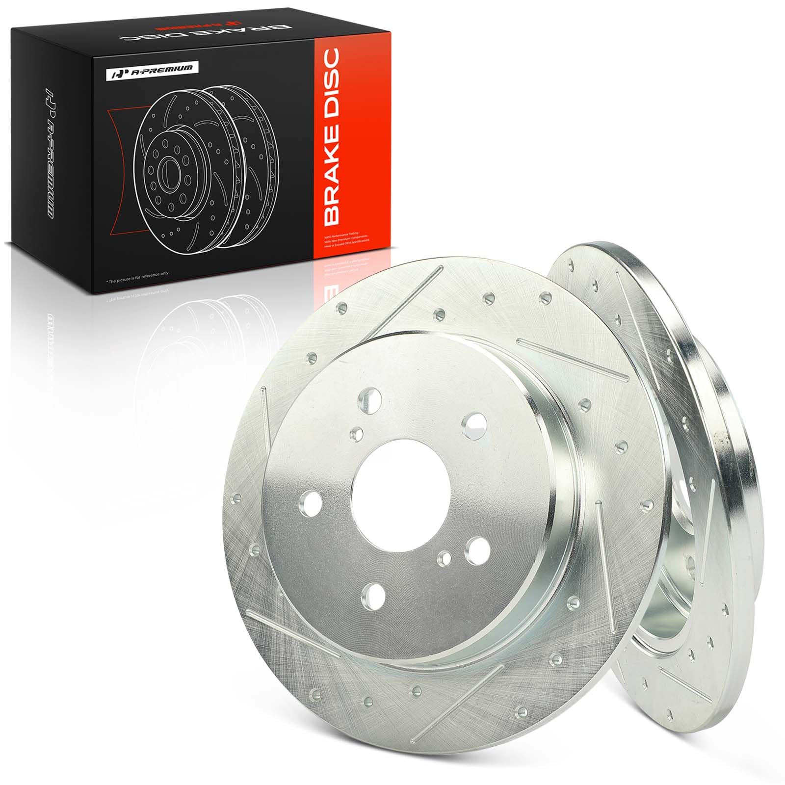 Amazon.com: A-Premium 11.06 inch (281mm) Rear Drilled and Slotted