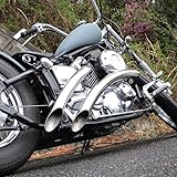 HELIOS ヤマハ ドラッグスター400 クラシック400 DS4 DSC4 ベント マフラー Ver.2 ステンレス製 純正エアクリーナー対応