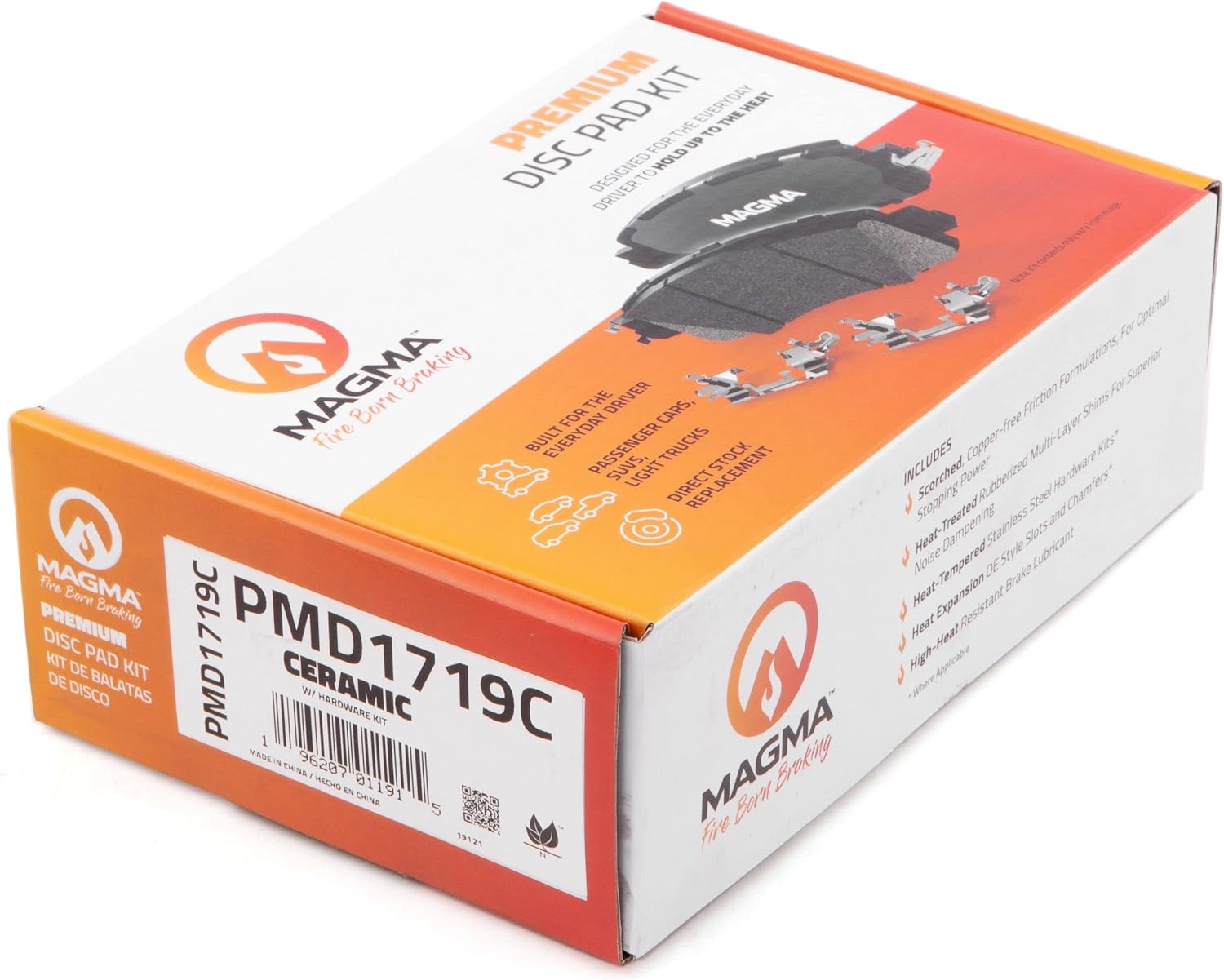 MAGMA Premium PMD1719C Ceramic Brake Pads, Rear