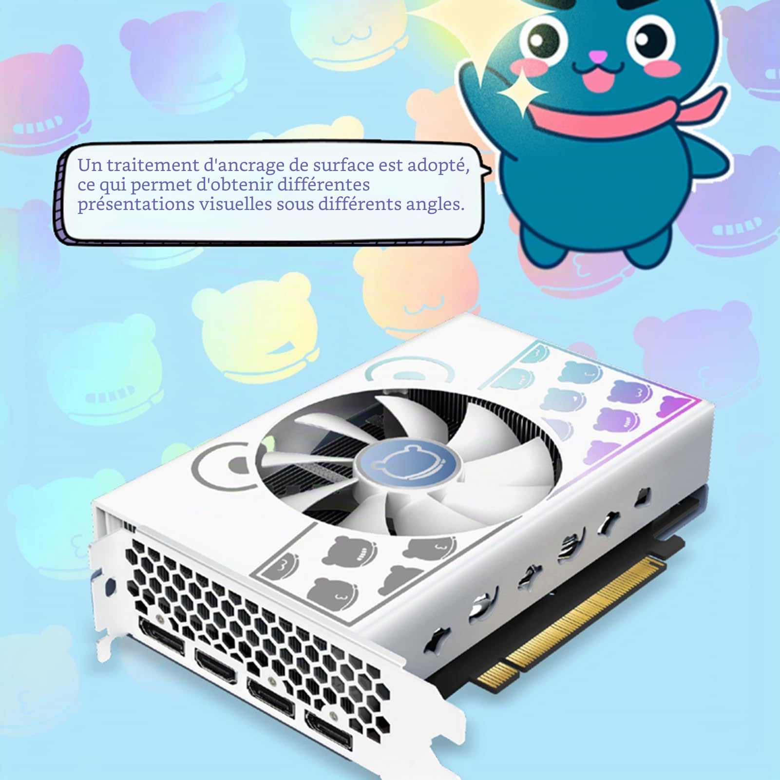Jemora Carte Graphique RTX4060 8G GDDR6 Compatible avec Les Petits boîtiers d'ordinateur Cartes Graphiques d'ordinateur Carte Graphique pour PC de Jeu Conception Unique Matériaux de