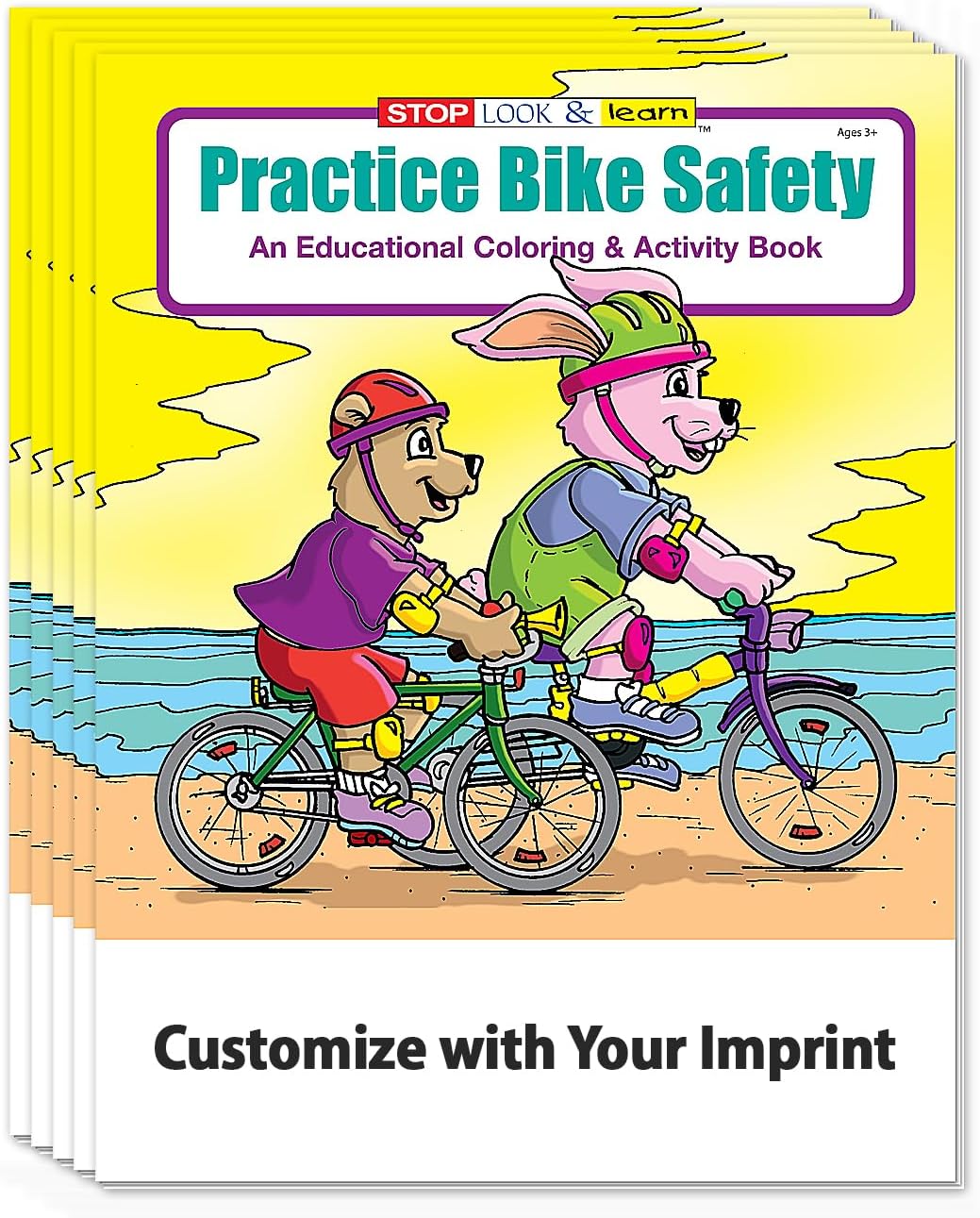 ZOCO – Bike Safety Educational Coloring & Activity Books (25 Bulk Pack, Without Crayons) – Bicycle Road Rules, Helmet Safety – Fun Activities for Kids