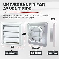 Vista 3 de Repuesto DEFLECTO HS4W/18 Supurr-vent para cubierta de ventilación, blanco, N/A