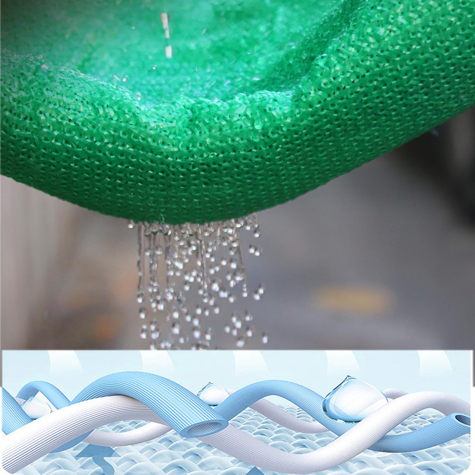 Green e - Toldo de protección UV con ojales, 80 % de bloqueo, transpirable, para invernadero, piscina de jardín, 8 x 11 m